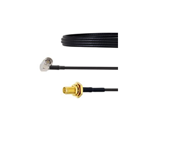 Low Loss RA SMA Male to SMA Female Bulkhead Cable LMR-100 Coax