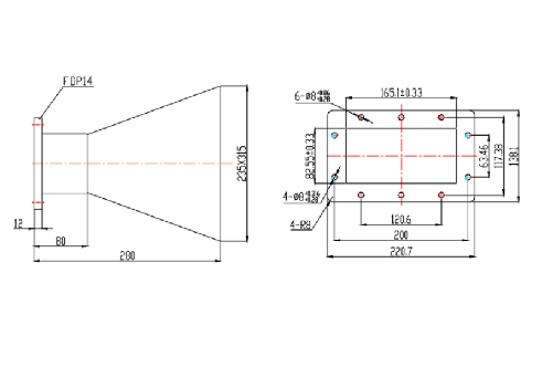 Standard Gain Horn Antenna SRFS-14SG-HA10