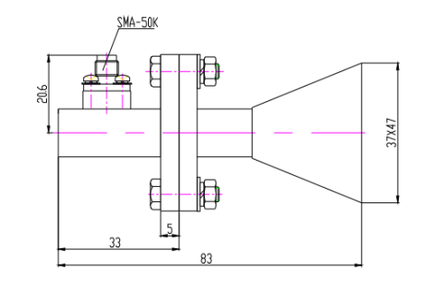 Standard Gain Horn Antenna SRFS100SGAH10+SK