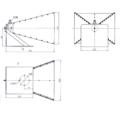 Wideband Dual-ridged Horn Antenna SRFS2080DRHA13NZ