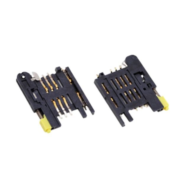 Push type 8pin SIM Card holder in Plastic body