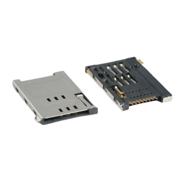 Push type 8pin SIM Card holder in metal body