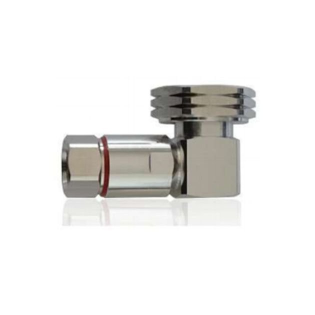 Din Male RA Connector for 12 Flexible Cable Clamp Type