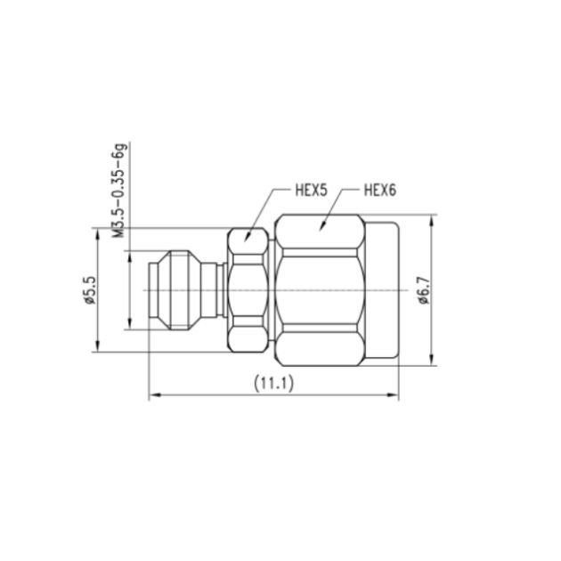 0.8mm Female to 1.0mm Male Adaptor