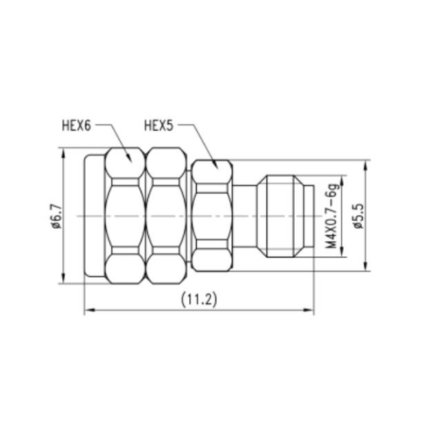 0.8mm Male to 1.0mm Female Adaptor