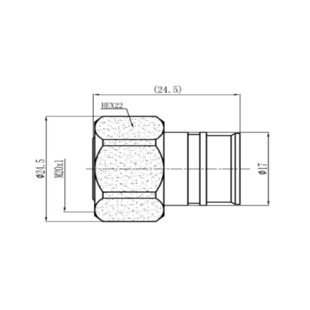 4.310 Male Connector for 12 Flexible cable
