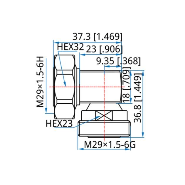 7-16 DIN Male to 7-16 DIN Female RA RF Adap