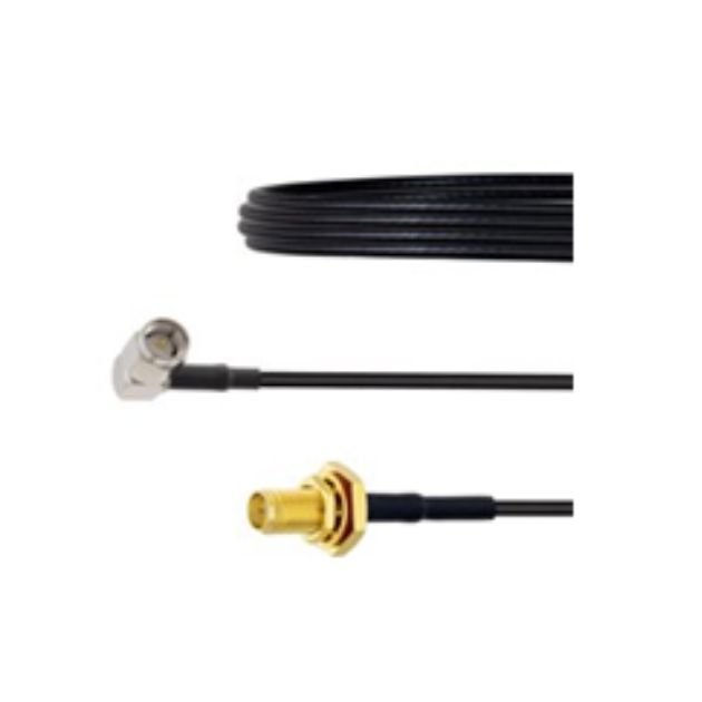 Low Loss RA SMA Male to SMA Female Bulkhead Cable LMR-100 Coax