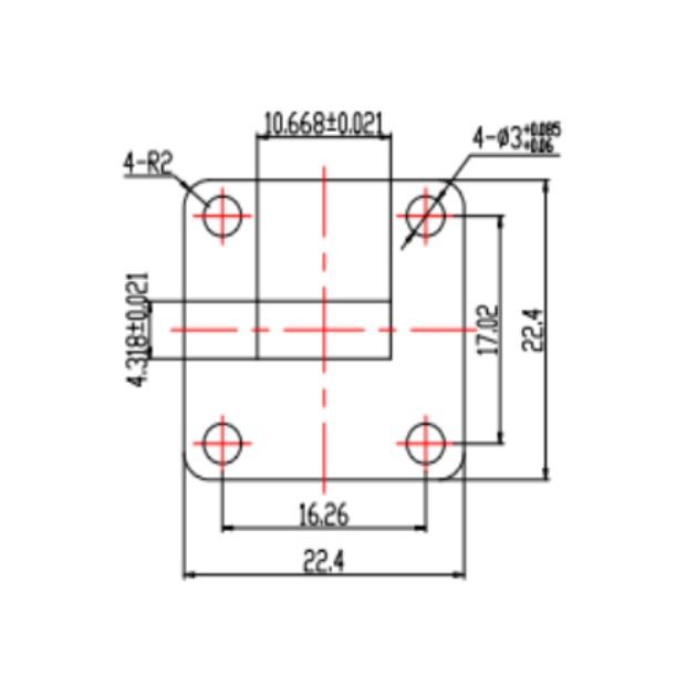 Waveguide to Coaxial Adapter (End-Launch) SRFS220WECA2.92KPC
