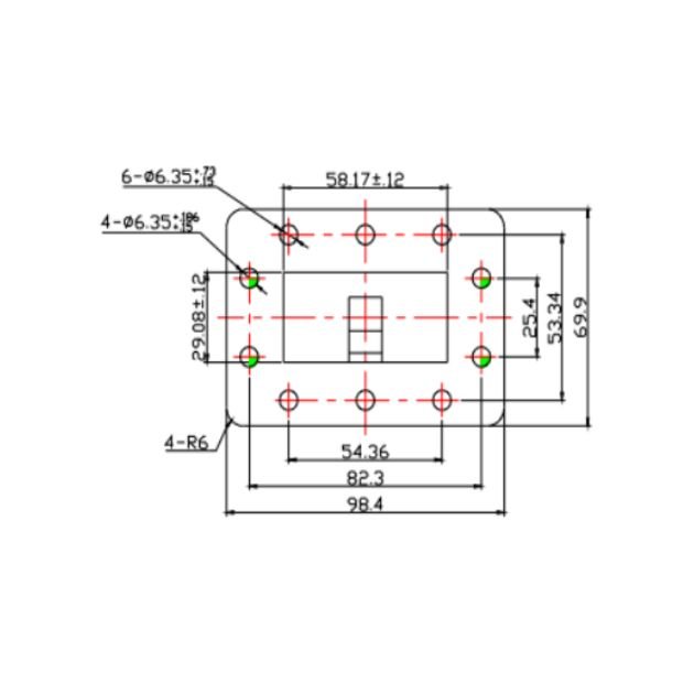 Waveguide to Coaxial Adapter (End-Launch) SRFS40WECANKPA