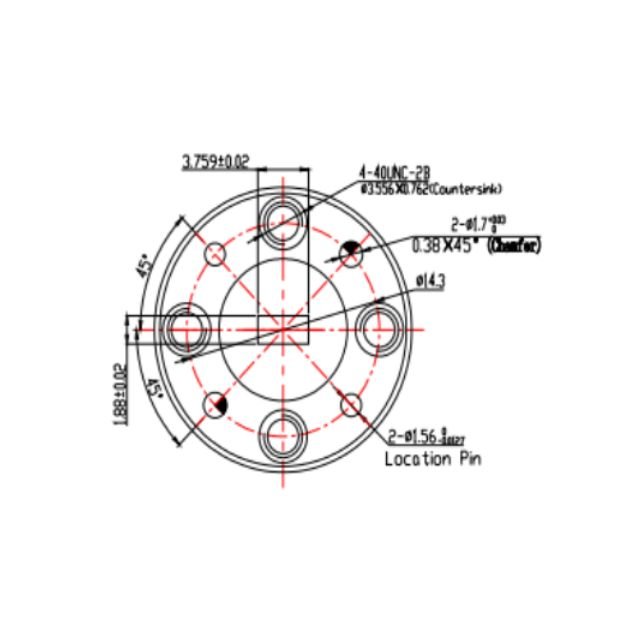 Waveguide to Coaxial Adapter (End-Launch) SRFS620WECA1.85KPC