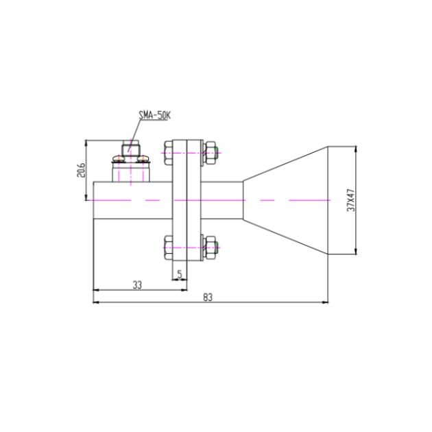 Standard Gain Horn Antenna SRFS100SGAH10+SK