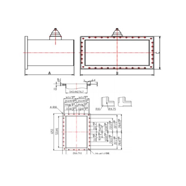 WR2100 Waveguide to Coaxial Adapter Right Angle Part no SRFS4WCANKPA