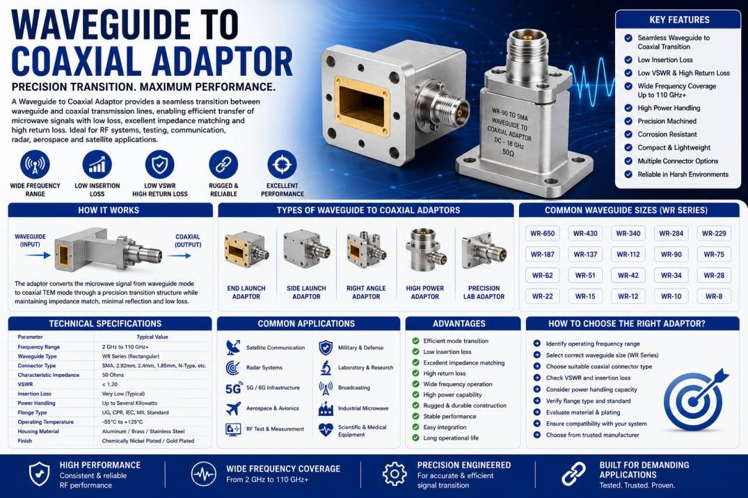 Waveguide to Coaxial Adaptor