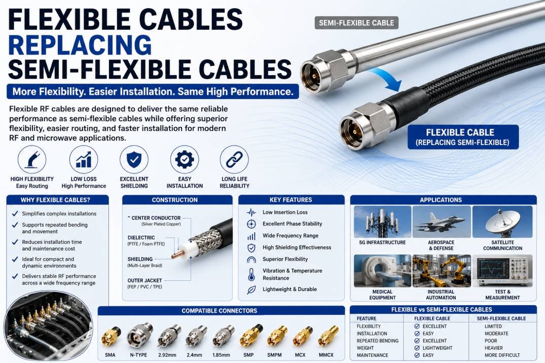 Flexible Cables Replacing Semi-Flexible Cables