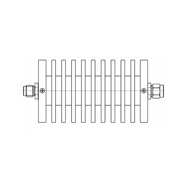 DC-4 GHz, 6-60 dB, 100 Watts, TNC, Unidirectional - SRFS- 04XXTD100-S